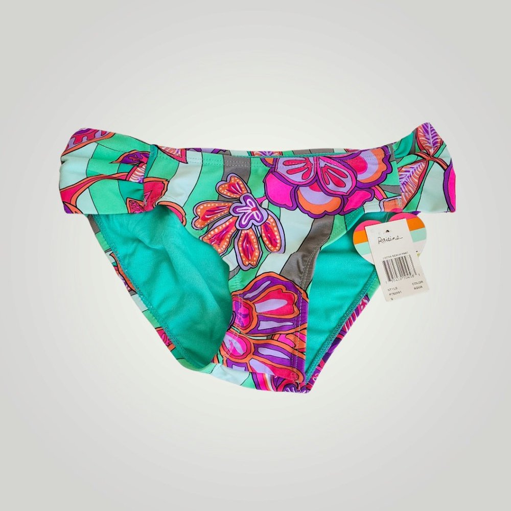 Raisin's Paisley Bikini Bottom, Size Small